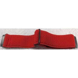 Watch Band for FitBit Versa 4 3 SENSE 2 Small Med Large Red Stretch Woven Fabric